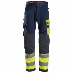 Spodnie Robocze Długie Odblaskowe Snickers Workwear 6376 EN 20471/1 ProtecWork - Kolor 9566